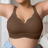 Full figure bra women's push-up lace