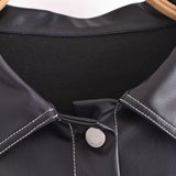 Women Leather Jacket Autumn Leisure Poly Urethane Leather Jacket Women's Leather Top Coat