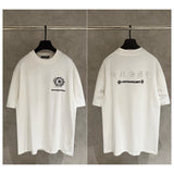 Ch hip-hop t shirts ch short-sleeved sanskrit patch embroiderloosecasualpure cotton american heavy weight short-sleeved