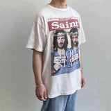SAINT MICHAEL Vintage T Shirt Portrait Short Sleeve