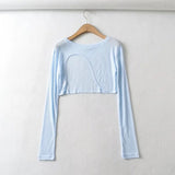 Women Sweater Knitwear Spring round Neck Irregular Smock Top Short-Sleeved T-shirt