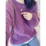 Women Knitwear Autumn and Winter round Neck Fil-Lumiere Knitwear Loose Sweater