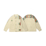 Unisex Jacket Autumn Vintage Multi-Pocket Jacket Lapel Overalls