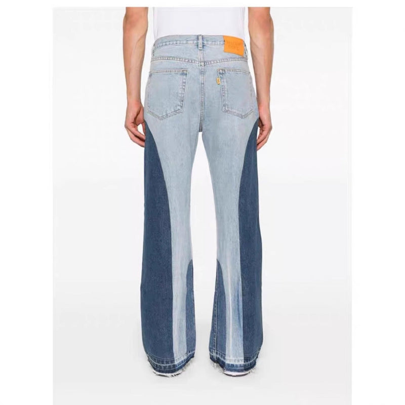 Gallery Dept Jeans Splicing Contrast Color Casual Denim Trousers
