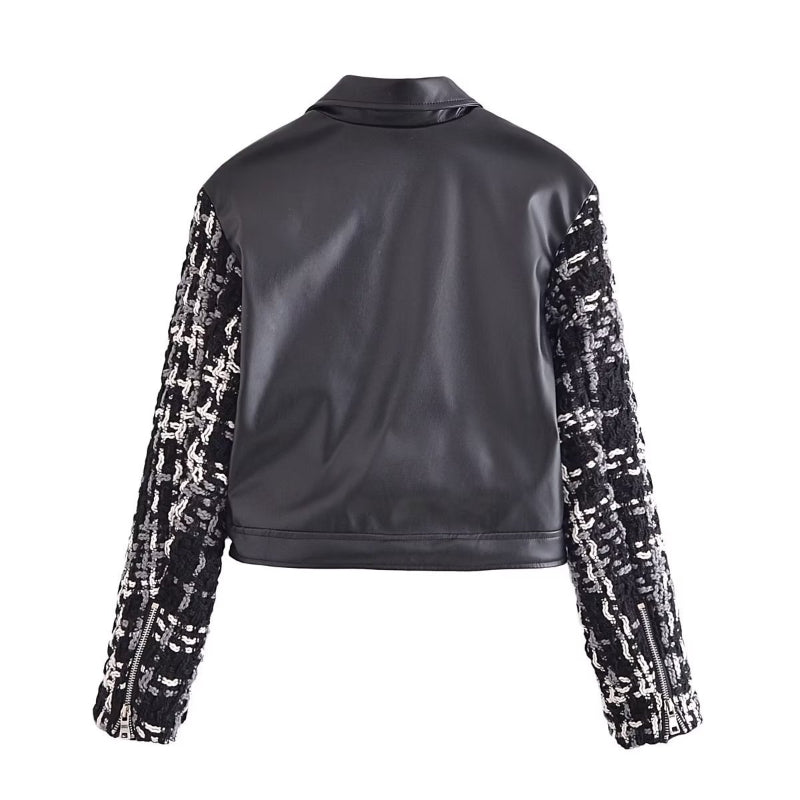 Women Jacket Autumn and Winter Cardigan Motorcycle Jacket