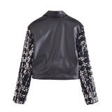 Women Jacket Autumn and Winter Cardigan Motorcycle Jacket