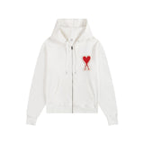 Amiaheoineloveembroidersweatshirt zipperoutwear high weight hooded couple hoodiefall and winterlong sleeves