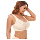 Full figure bra wireless lace lightly lined