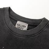 Gallery Dept T Shitrs Printed round Neck Retro Short Sleeve T-shirt Loose Short Sleeve
