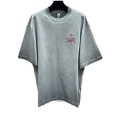 Ch hip-hop t shirts ch short-sleeved sanskrit cross patch embroiderloosecasual american heavy weight