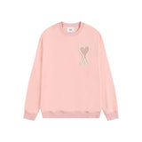 Amiaheoinelove chapter towel embroidered macaron color looselong sleevescouplesweatshirt round neckfall and winter