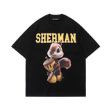 Drew house tshirt r d@ew cartoon squirrel series crew neck pullover short sleeve wholesale single piece