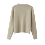 Women Sweater Knitwear off-Shoulder Sweater Autumn Irregular Thickened Knitting Top