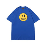Drew house tshirt r collection d@ew smiley face letter print crew neck pullover short sleeve wholesale single piece