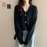 Women Knitwear Spring and Autumn Sling Two-Piece Sweater Knitted Cardigan