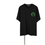 Ch hip-hop t shirts ch short-sleeved heavy weight cross horseshoe patch embroidery distressed round neck short-sleeved american high street