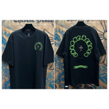 Ch hip-hop t shirts ch short-sleeved sanskrit cross patch embroiderloosecasual american heavy weight