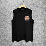 Amiri tank top lake view oil painting printing