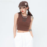 Women Vest Summer Sleeveless T-shirt Women's Retro Slim Vest