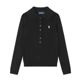 Rl ralph pony polo collar tops couple casualpulloverknittingfall and winter sweater macaron color