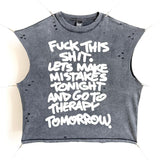 saint m t shirts s.m. "live in the moment" limited edition pullover casual tank top