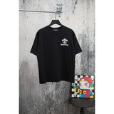Ch hip-hop t shirts ch short-sleeved crown cross embroider short-sleeved loosecasual american heavy weight high street couple