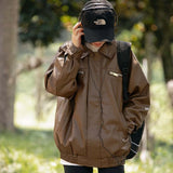 Unisex Shirts Fall Multi-Pocket Leather Coat
