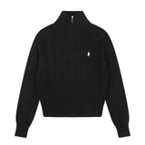 Macaron rl ralph little pony half zipper fall and winterlooseknitting turtlenecktopswool clothescouple casual