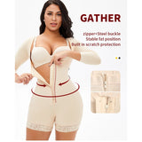 Shapewear bodysuit long sleeves waist and abdomen tightening