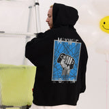 Men Hoodie Cartoon Letter Print Hoodie