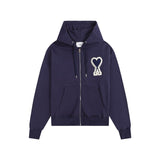 Amiaheoineloveembroidersweatshirt zipperoutwear high weight hooded couple hoodiefall and winterlong sleeves