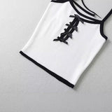 Women Tops Summer Bow Knitted Sling Short Top