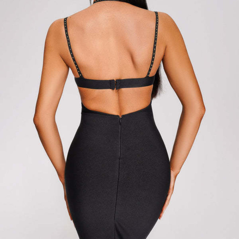 Women Evening Dress Sexy Dress Backless Slim Fit Bandage Dress
