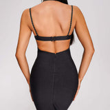 Women Evening Dress Sexy Dress Backless Slim Fit Bandage Dress