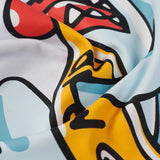 Drew house t shirt d@ew cartoon shark pattern round neck pullover short sleeves