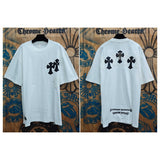 Ch hip-hop t shirts high street ch short-sleeved sanskrit stereoprinting short-sleeved loosecasualpure cottonamericaneasiest for match
