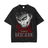 Old printed street retro t-shirt, round neck short-sleeved t-shirt for men