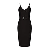 Women's Evening Dress Strap Belt Dress Sexy Slim Fit Bandage Dress