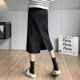 Women Knitted Skirt Autumn Half-Length Knitted Hip Skirt Wool Skirt