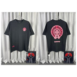 Ch hip-hop t shirts ch short-sleeved horseshoe cross sanskrit printingloosecasual american heavy weight short-sleeved