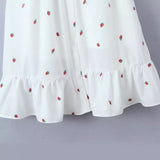 Women Dresses Spring/Summer Cardigan Strawberry Sling Dress (Xds0414)