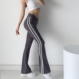 Women Sweatpants Striped Pants Trousers Loose Spring and Autumn Bell-Bottom Pants