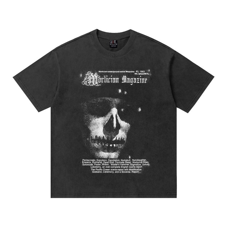 saint m t shirts s.m character & letter graphic crew neck pullover short sleeve t-shirt