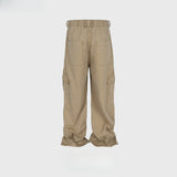 MIJKO Men's Vintage Pants MIJKO Men's High Street Overalls Functional Wind Casual Pants