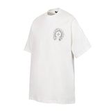 Ch hip-hop t shirts high version ch short sleeve casual horseshoe sanskrit logo printingloosecasual high street