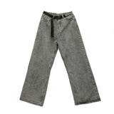 Men Jeans Loose Straight Wide-Leg Pants Spring and Autumn Hip Hop Retro Washed Trousers