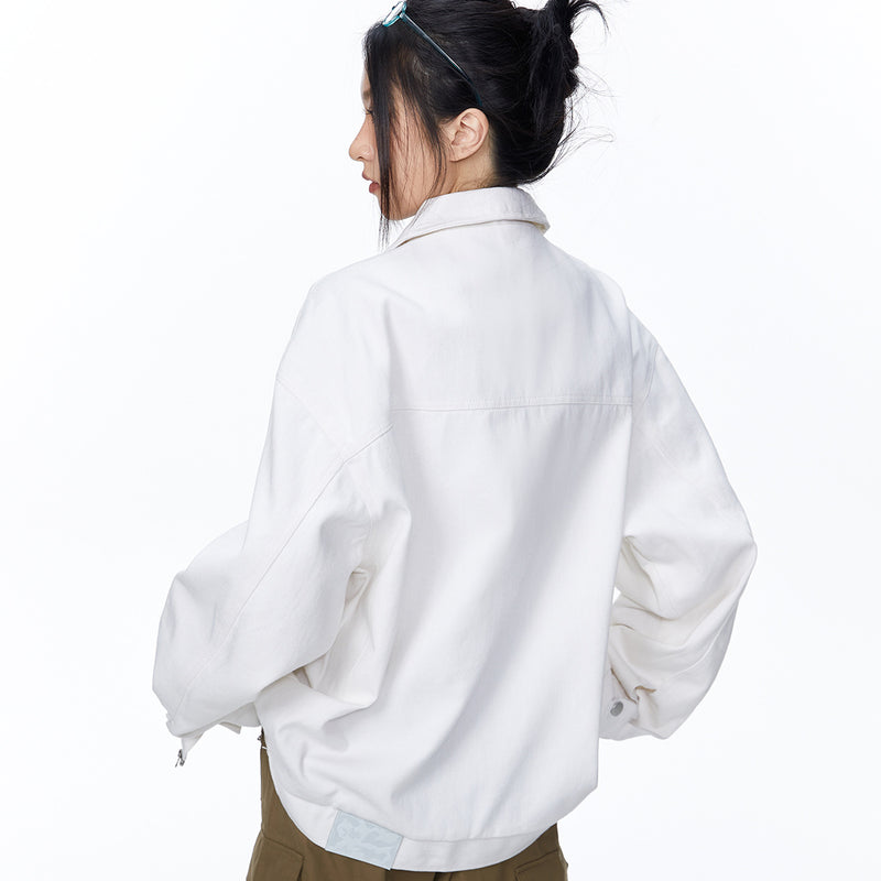 Unisex Jacket Fall Washed Cloth Rivet Jacket