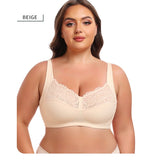 Full figure bra without wire lace