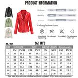 Red Leather Jacket PU Leather Thin Spring and Autumn Coat Women's Jacket