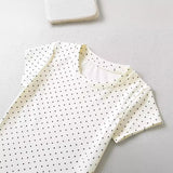 Women Tops Summer Polka Dot Short Sleeve T-shirt O-neck Short Top